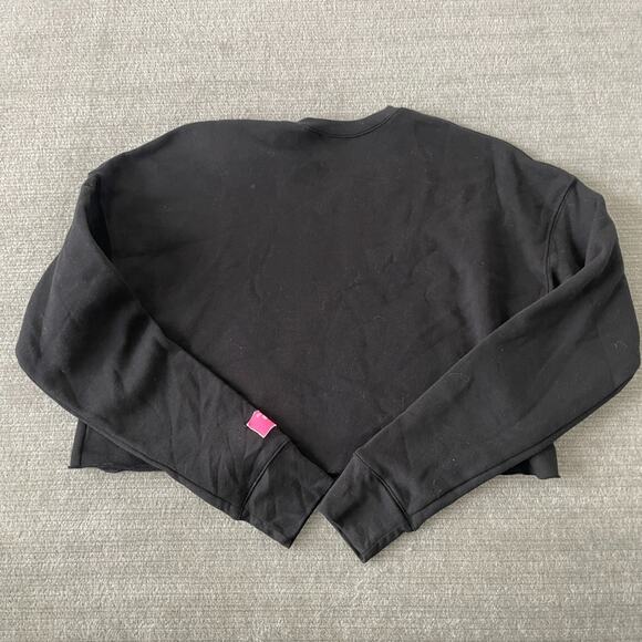 Dua Lipa Sweater Barbed Wire Heart Black Crop Sweatshirt Womens M Cropped Soft - Picture 2 of 7